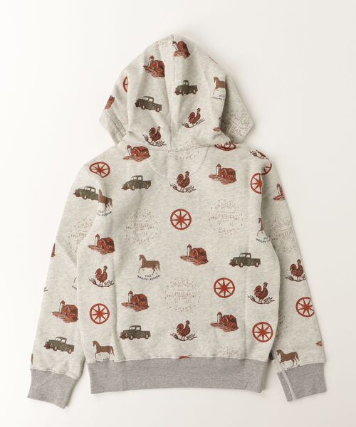 POLO RALPH LAUREN CHILDRENSWEAR（ポロ ラルフ ローレン チルドレンズウェア）の「ファームプリント フリース フーディ（パーカー・キッズ・グレー系・XL/L/M/S）」の4枚目の写真