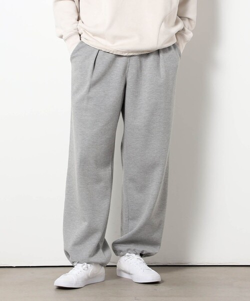 Grand PARK(グランドパーク)の「ダンボールニットタックワイドパンツ(その他パンツ・メンズ・グレー/ブラック・L/M)」の2枚目の写真