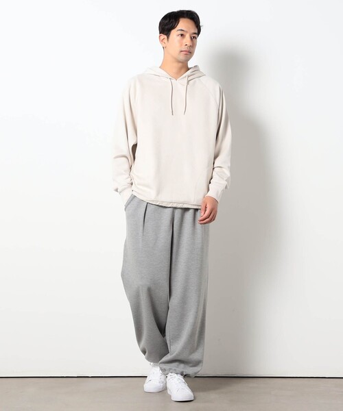 Grand PARK(グランドパーク)の「ダンボールニットタックワイドパンツ(その他パンツ・メンズ・グレー/ブラック・L/M)」の3枚目の写真