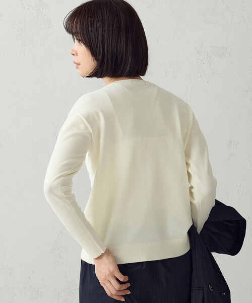 COMME CA ISM(コムサイズム)の「【マシンウォッシャブル】ベーシックニット Vネックニット(ニット/セーター・レディース・ネイビー/ブラック/レッド/ホワイト・L/M)」の12枚目の写真