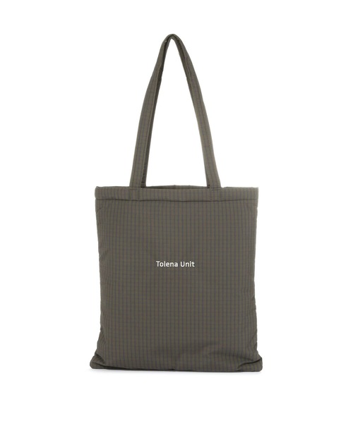 LAKOLE(ラコレ)の「パテッドチェックトートBAG / 1068249(トートバッグ・メンズ・パープル/カーキ・FREE)」の3枚目の写真