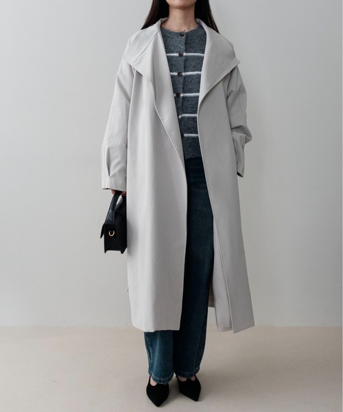 on:nue(オンニュ)の「【on:nue】ウエストベルト2WAYスタンドカラーコート/26-27 AW COLLECTION(トレンチコート・レディース・チャコールグレー/アイボリー/ブラック・FREE)」の13枚目の写真