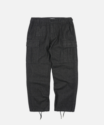 ARMY POCKET CARGO PANTS _ BLACK DENIM