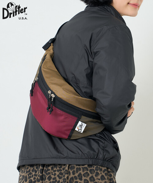 FREAK'S STORE(フリークスストア)の「Drifter × FREAK'S STORE/ドリフター 別注 WAIST PACK/ウエストパック(ショルダーバッグ・レディース・レオパード/ブラウン/バーガンディー・ONE SIZE)」の2枚目の写真