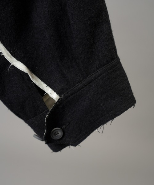 MAISON SPECIAL(メゾンスペシャル)の「《UNISEX》ウールコットントリミングミックスプライムオーバーファティーグシャツジャケット/Wool-Cotton Blend Trimming Prime-Over Fatigue Shirt Jacket【MAISON SPECIAL/メゾンスペシャル】(シャツ/ブラウス・メンズ・アイボリー/ブラック・2/1/0)」の18枚目の写真