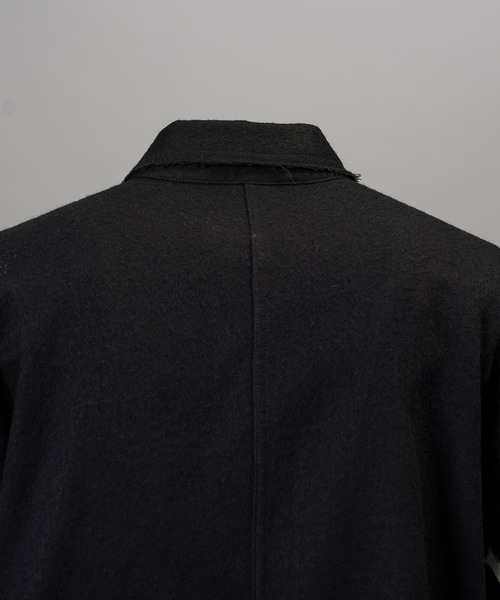 MAISON SPECIAL(メゾンスペシャル)の「《UNISEX》ウールコットントリミングミックスプライムオーバーファティーグシャツジャケット/Wool-Cotton Blend Trimming Prime-Over Fatigue Shirt Jacket【MAISON SPECIAL/メゾンスペシャル】(シャツ/ブラウス・メンズ・アイボリー/ブラック・2/1/0)」の19枚目の写真