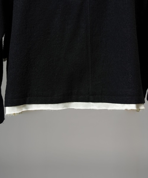 MAISON SPECIAL(メゾンスペシャル)の「《UNISEX》ウールコットントリミングミックスプライムオーバーファティーグシャツジャケット/Wool-Cotton Blend Trimming Prime-Over Fatigue Shirt Jacket【MAISON SPECIAL/メゾンスペシャル】(シャツ/ブラウス・メンズ・アイボリー/ブラック・2/1/0)」の20枚目の写真