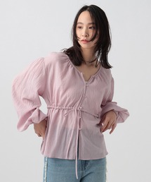 [WEB限定]楊柳シアーボリュームブラウス