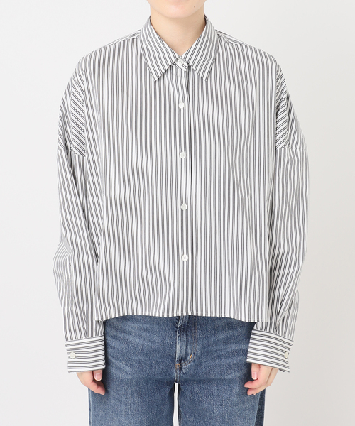 journal standard L'essage(ジャーナルスタンダードレサージュ)の「CANGIOLIワイドシャツ(シャツ/ブラウス・レディース・ホワイト系その他/サックスブルー/ライトグレー・FREE)」の22枚目の写真