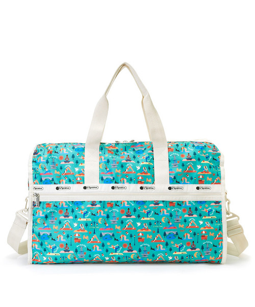 LeSportsac(レスポートサック)の「DELUXE LG WEEKENDER レッツドゥーヨガ(ボストンバッグ・レディース・グリーン・FREE)」の5枚目の写真