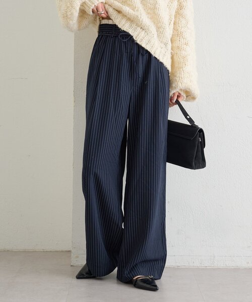 mystic(ミスティック)の「26AWWベルトパンツ(その他パンツ・レディース・ネイビー・0/2/SHORT/1)」の4枚目の写真