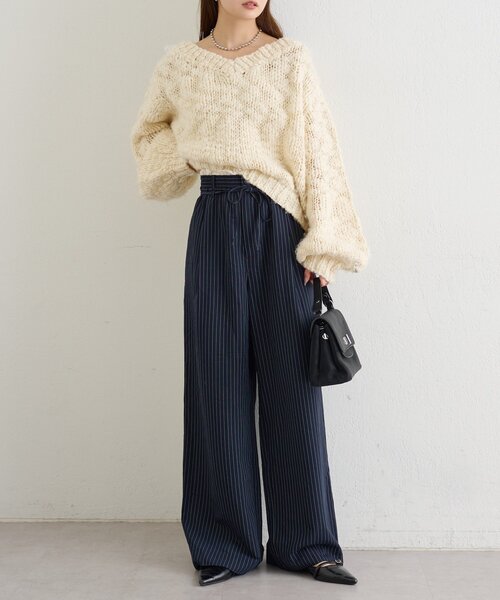 mystic(ミスティック)の「26AWWベルトパンツ(その他パンツ・レディース・ネイビー・0/2/SHORT/1)」の5枚目の写真