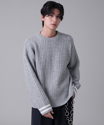 EVOLVERA（エボルヴェラー）の「Cable Kep Line Knit / ケーブルネップラインニット（ニット/セーター）」