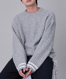 EVOLVERA（エボルヴェラー）の「Cable Kep Line Knit / ケーブルネップラインニット（ニット/セーター）」