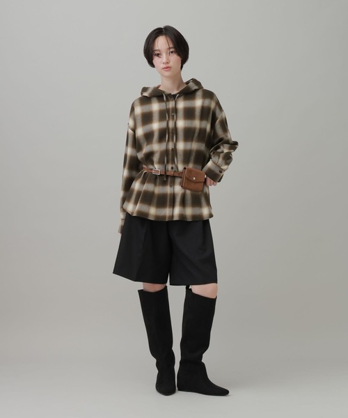 LAKOLE(ラコレ)の「ネルチェックフードシャツ / 1056173(シャツ/ブラウス・レディース・オレンジ/ブラック/ブラウン・FREE)」の18枚目の写真