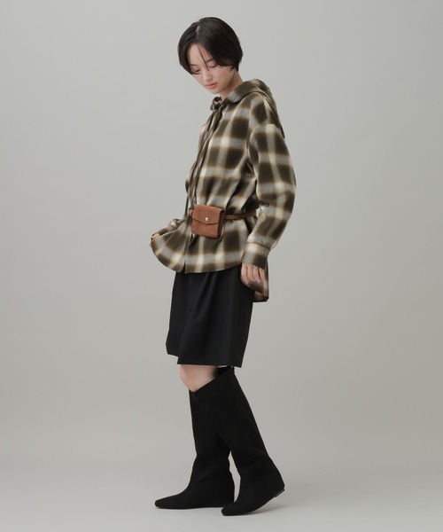 LAKOLE(ラコレ)の「ネルチェックフードシャツ / 1056173(シャツ/ブラウス・レディース・オレンジ/ブラック/ブラウン・FREE)」の19枚目の写真