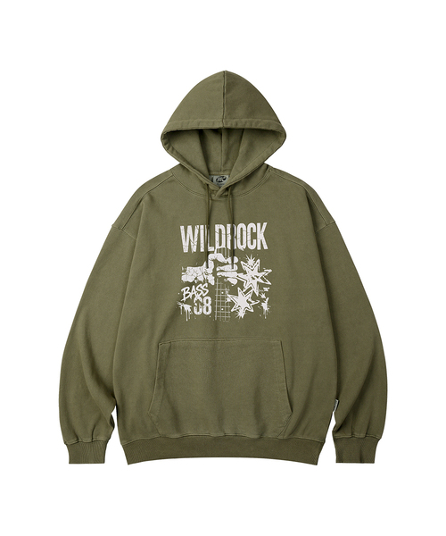 WILDROCK(ワイルドロック)の「Bass 08 PIGMENT オーバーサイズ フーディ_5 COL(パーカー・レディース・ダークカーキ/ピンク/ブルー/ライトグレー/チャコール・LARGE/MEDIUM/X-SMALL/SMALL)」の3枚目の写真