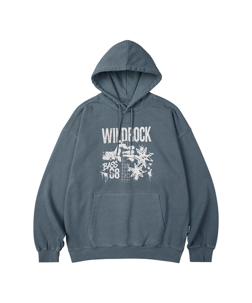 WILDROCK(ワイルドロック)の「Bass 08 PIGMENT オーバーサイズ フーディ_5 COL(パーカー・レディース・ダークカーキ/ピンク/ブルー/ライトグレー/チャコール・LARGE/MEDIUM/X-SMALL/SMALL)」の4枚目の写真