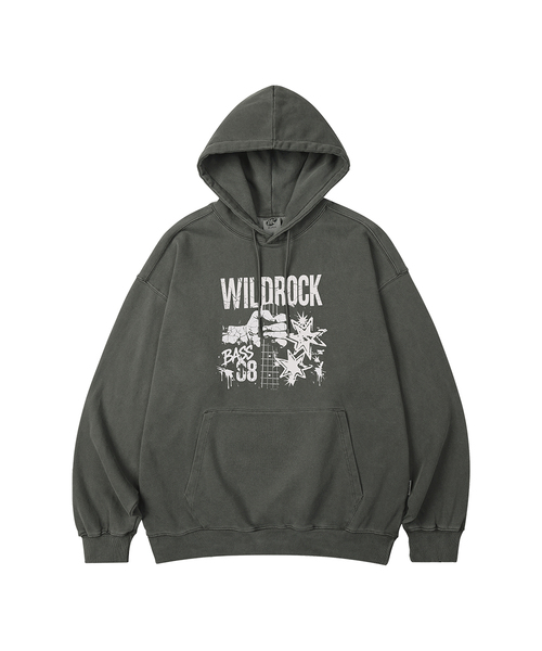WILDROCK(ワイルドロック)の「Bass 08 PIGMENT オーバーサイズ フーディ_5 COL(パーカー・レディース・ダークカーキ/ピンク/ブルー/ライトグレー/チャコール・LARGE/MEDIUM/X-SMALL/SMALL)」の1枚目の写真