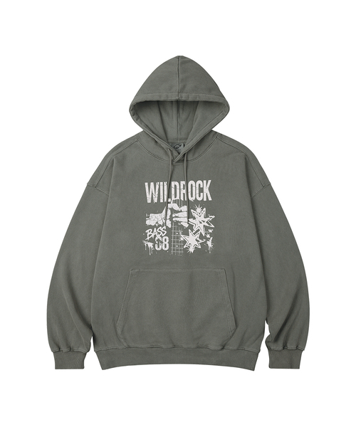 WILDROCK(ワイルドロック)の「Bass 08 PIGMENT オーバーサイズ フーディ_5 COL(パーカー・レディース・ダークカーキ/ピンク/ブルー/ライトグレー/チャコール・LARGE/MEDIUM/X-SMALL/SMALL)」の2枚目の写真
