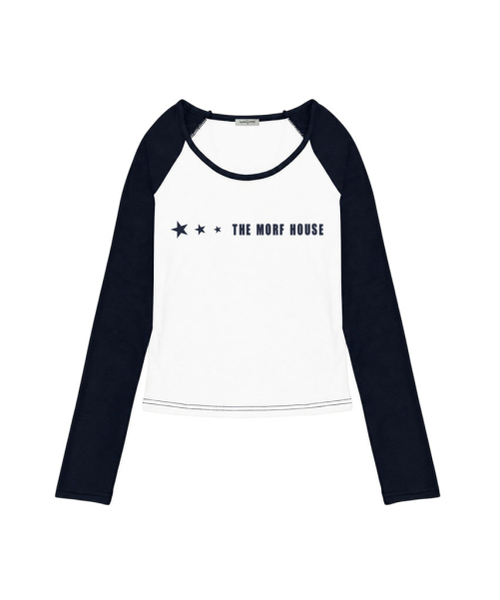 THEMORFHOUSE(ザモーフハウス)の「TMH 03 プリント切替 Uネック ロングスリーブ ライトブルー(Tシャツ/カットソー・レディース・その他・MEDIUM)」の5枚目の写真