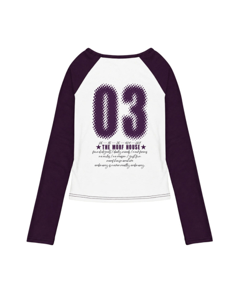 THEMORFHOUSE(ザモーフハウス)の「TMH 03 プリント切替 Uネック ロングスリーブ ライトブルー(Tシャツ/カットソー・レディース・その他・MEDIUM)」の6枚目の写真