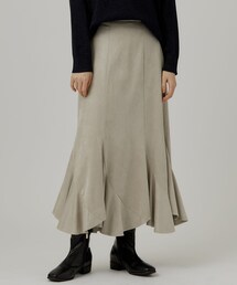 フェイクスエードエスカルゴマーメイドスカート