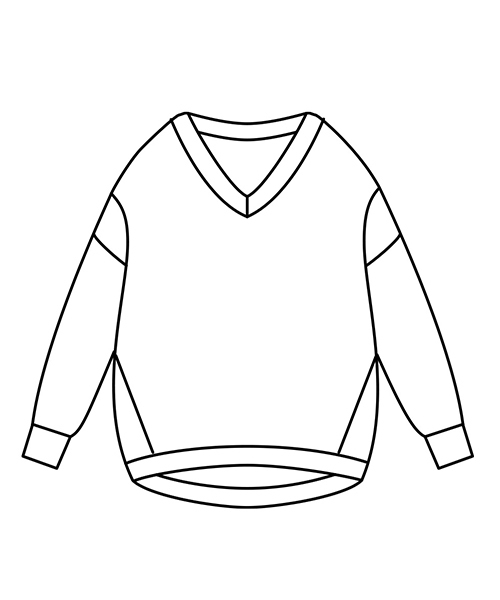 IEDIT（イディット）の「ＩＥＤＩＴレーベルコレクション　ゆったりシルエットが女っぽいボンディングカットソーの大人Ｖネックスウェットトップス（Tシャツ/カットソー・レディース・ホワイト/グレー/ブラック・SMALL/LARGE/MEDIUM/XX-LARGE/X-LARGE）」の5枚目の写真