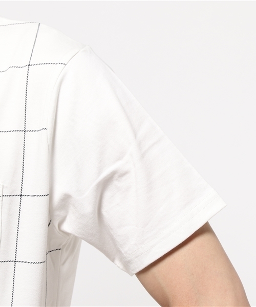 ikka(イッカ)の「ウインドペンプリント クルーネックTシャツ(Tシャツ/カットソー・メンズ・ホワイト/ネイビー/ライトグレー・LARGE/MEDIUM/X-LARGE)」の7枚目の写真