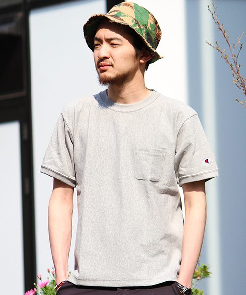 JOURNAL STANDARD relume（ジャーナルスタンダード　レリューム）の「Champion × relume / 別注チャンピオン : SMU RW 2Points Ribs ポケットT#（Tシャツ/カットソー・メンズ・ホワイト/ネイビー/ブラック/グレー・LARGE/MEDIUM/X-LARGE）」の3枚目の写真