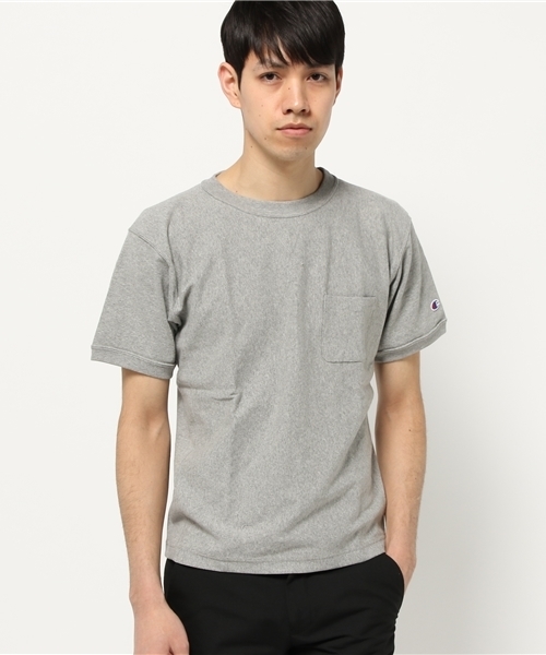 JOURNAL STANDARD relume（ジャーナルスタンダード　レリューム）の「Champion × relume / 別注チャンピオン : SMU RW 2Points Ribs ポケットT#（Tシャツ/カットソー・メンズ・ホワイト/ネイビー/ブラック/グレー・LARGE/MEDIUM/X-LARGE）」の11枚目の写真
