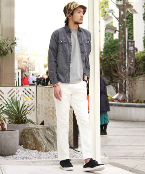 JOURNAL STANDARD relume（ジャーナルスタンダード　レリューム）の「Champion × relume / 別注チャンピオン : SMU RW 2Points Ribs ポケットT#（Tシャツ/カットソー・メンズ・ホワイト/ネイビー/ブラック/グレー・LARGE/MEDIUM/X-LARGE）」の12枚目の写真