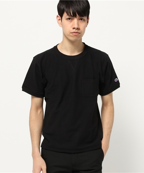 JOURNAL STANDARD relume（ジャーナルスタンダード　レリューム）の「Champion × relume / 別注チャンピオン : SMU RW 2Points Ribs ポケットT#（Tシャツ/カットソー・メンズ・ホワイト/ネイビー/ブラック/グレー・LARGE/MEDIUM/X-LARGE）」の2枚目の写真