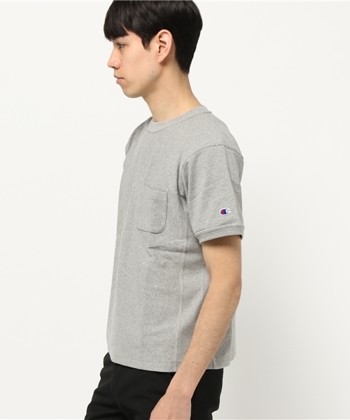 JOURNAL STANDARD relume（ジャーナルスタンダード　レリューム）の「Champion × relume / 別注チャンピオン : SMU RW 2Points Ribs ポケットT#（Tシャツ/カットソー・メンズ・ホワイト/ネイビー/ブラック/グレー・LARGE/MEDIUM/X-LARGE）」の7枚目の写真