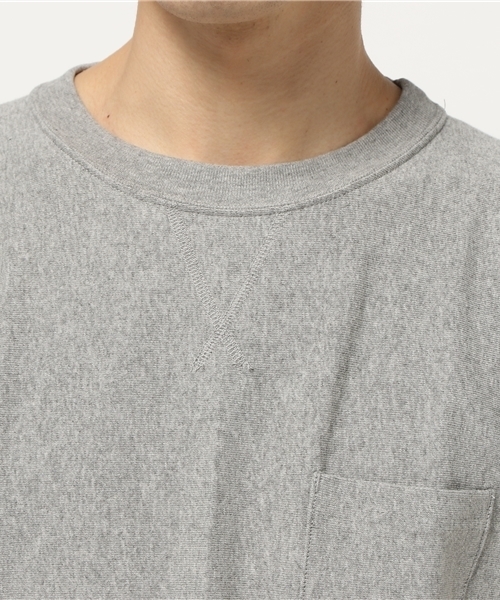 JOURNAL STANDARD relume（ジャーナルスタンダード　レリューム）の「Champion × relume / 別注チャンピオン : SMU RW 2Points Ribs ポケットT#（Tシャツ/カットソー・メンズ・ホワイト/ネイビー/ブラック/グレー・LARGE/MEDIUM/X-LARGE）」の9枚目の写真