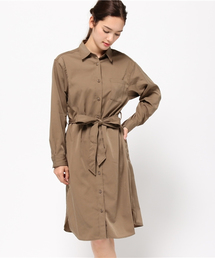 E hyphen world gallery | ◎ミリタリーマキシシャツワンピース(ワンピース)