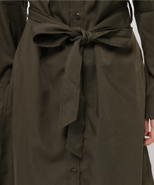 E hyphen world gallery（イーハイフンワールドギャラリー）の「◎ミリタリーマキシシャツワンピース（ワンピース・レディース・カーキ/ブラウン・F）」の11枚目の写真