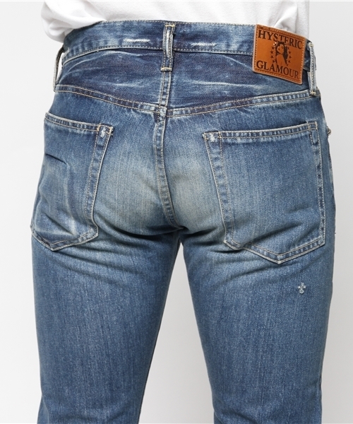 HYSTERIC GLAMOUR（ヒステリックグラマー）の「SP加工デニム スリムストレートパンツ（デニムパンツ・メンズ・インディゴブルー・28inch/29inch/30inch/31inch/32inch/34inch/36inch）」の6枚目の写真