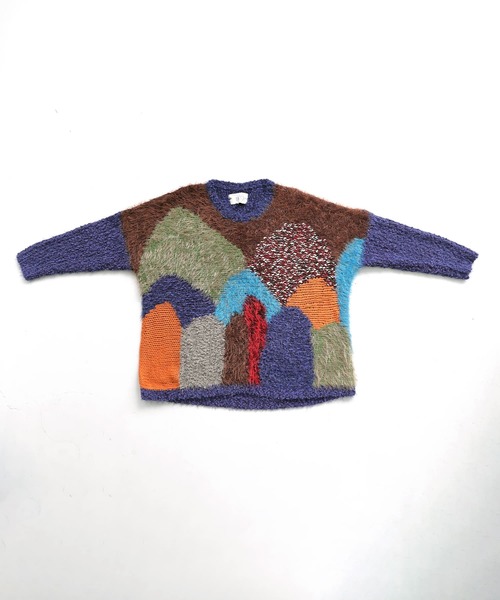 n'OrLABEL（ノアールレーベル）の「『カラフル配色×主役ニット』（ニット/セーター・レディース・ホワイト/ネイビー・FREE）」の17枚目の写真