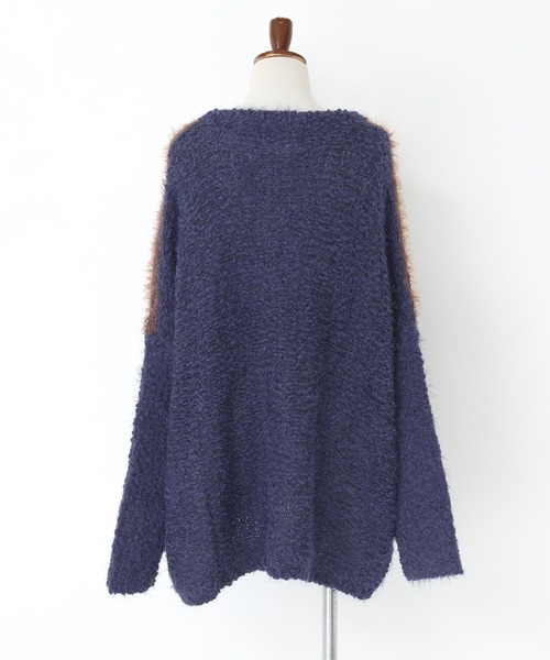 n'OrLABEL（ノアールレーベル）の「『カラフル配色×主役ニット』（ニット/セーター・レディース・ホワイト/ネイビー・FREE）」の21枚目の写真