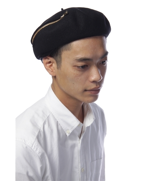 BEAMS（ビームス）の「BEAMS / ZIPベレー（ハンチング/ベレー帽・メンズ・チャコールグレー/ブラック系その他/ブラック/パープル・ONE SIZE）」の11枚目の写真