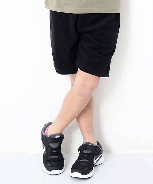 devirock（デビロック）の「無地ベーシックパイル地ハーフパンツ（その他パンツ・キッズ・ネイビー/杢グレー/ブルー/ブラック/レッド系その他/カーキ・100cm/130cm/160cm/150cm/120cm/110cm/140cm）」の2枚目の写真