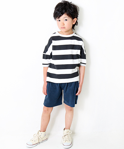 devirock（デビロック）の「無地ベーシックパイル地ハーフパンツ（その他パンツ・キッズ・ネイビー/杢グレー/ブルー/ブラック/レッド系その他/カーキ・100cm/130cm/160cm/150cm/120cm/110cm/140cm）」の10枚目の写真