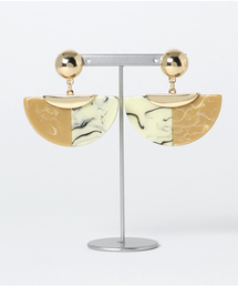 SLY | BI COLOR SEMI CIRCLE EARRING(イヤリング)