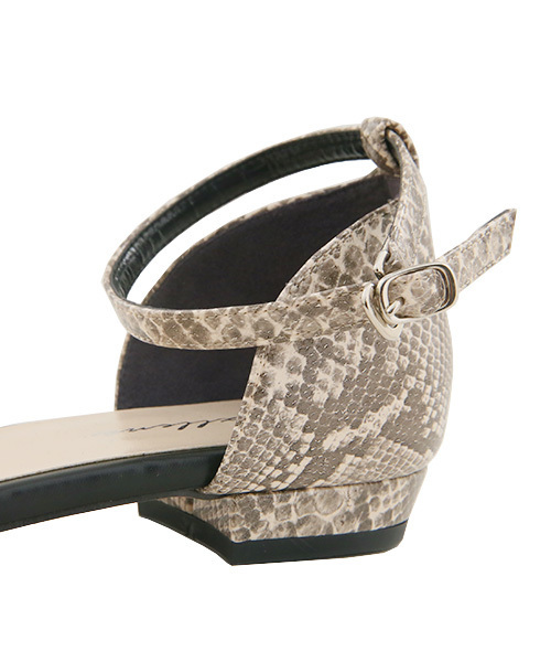 Luz Llena（ラズレナ）の「[made in JAPAN]パイソン柄コンビポインテッドトゥセパレートパンプス（パンプス・レディース・グリーン/ダークベージュ/ブラック・24.0cm/23.0cm/23.5cm/22.5cm/24.5cm）」の7枚目の写真