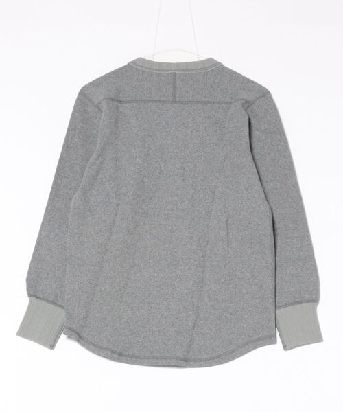 HOUSTON（ヒューストン）の「【HOUSTON】HEATHER RIB STITCH H/N TEE（Tシャツ/カットソー・メンズ・ネイビー/グレー/ナチュラル/オリーブドラブ/ブラック・LARGE/MEDIUM/X-LARGE）」の6枚目の写真