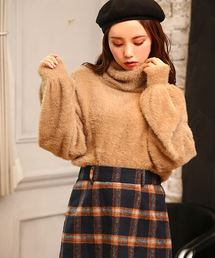 one after another NICE CLAUP | フェザーオフタートルニット(ニット/セーター)