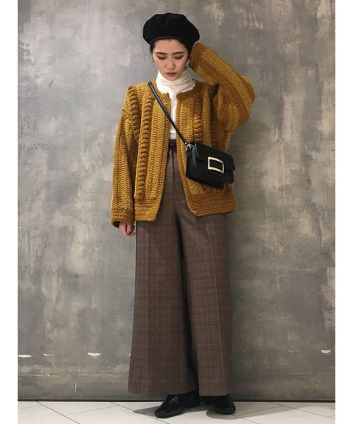 MURUA(ムルーア)の「フロントヒモベルトチェックPT(その他パンツ・レディース・ブラック/ブラウン・1/2)」の6枚目の写真