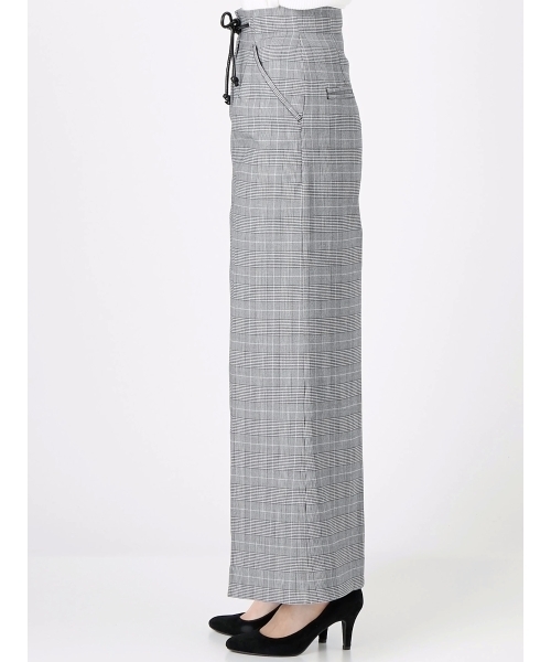 MURUA(ムルーア)の「フロントヒモベルトチェックPT(その他パンツ・レディース・ブラック/ブラウン・1/2)」の5枚目の写真