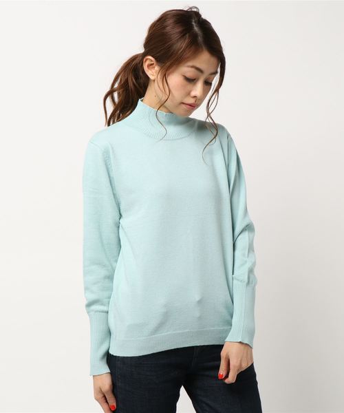 RIVE DROITE（リヴドロワ）の「ロングリブスリーブハイネックニット（ニット/セーター・レディース・ライトグレー/ネイビー/ピンク/ミント/ライトベージュ・FREE）」の10枚目の写真